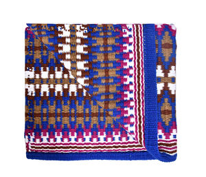 Almohadilla de Silla de Montar de Algodón con Patrón Navajo Colorido, Centro Negro con Detalle de Cuero, Cómoda para Montar (Personalizable) - Product Image 3