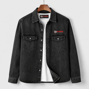 FLY HUMBLE SPORTSWEAR Men's Black Corduroy Blouson Windproof Turn-down Collar Regular Fit Casual Autumn Wear 100% Cotton - Product Image 6