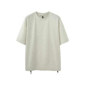 เสื้อยืดคอกลมแขนสั้นผู้ชายไซส์ใหญ่ ผ้าถัก สีพื้น สไตล์ลำลอง - Product Image 4