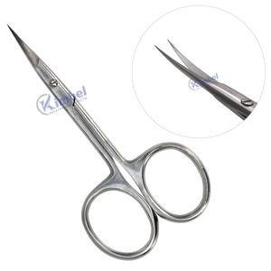 Ciseaux de manucure en acier inoxydable de qualité supérieure lame super tranchante avec ciseaux à cuticules incurvés droits tranchants russes - Product Image 4