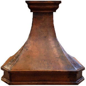 Pure copper range hood <b>Wall</b> mounted exhaust hood Industrial farmhouse hood High demanded copper hood - Product Image 2