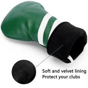 Housse de protection pour tête de driver de golf en cuir PU imperméable, haute qualité, doublure intérieure douce, fermeture élastique. - Product Image 3