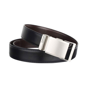 Ceinture en cuir véritable pour homme, taille adulte, couleur unie, ajustement confortable, avec boucle en acier, robuste, durable, à la mode, style unique - Product Image 3