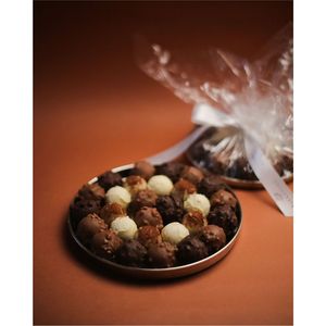 Plateau à chocolat en métal de style antique en forme de montre de poche |   Plateau de service rond décoratif pour mariage et cadeau, présentation alimentaire de luxe - Product Image 2