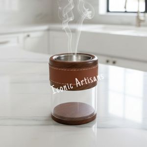Iconic Artisans Wooden Incense <b>Burner</b> Sandalwood Hand-Made Aromatic Holder All-Season Decorative Eco-Friendly Bakhoor <b>Burner</b> - Product Image 1