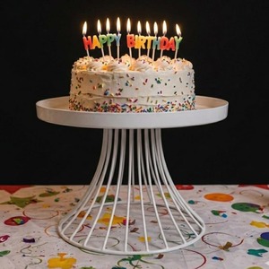 High Quality White Metal Dessert Serving Stand with Vintage Floral Design for Luxury <b>Table</b> White Metal Cake Stand Decoration - Product Image 1