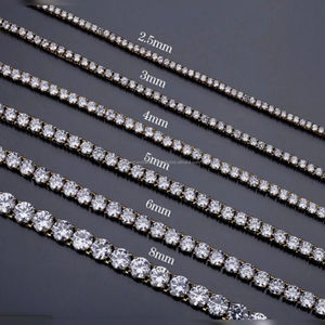 SHRAMAN DIAMOND Pulsera de tenis de lujo unisex de plata de ley 925, clásica, 4 mm, 9.52 ct, con diamantes cultivados en laboratorio, sin níquel, personalizable - Product Image 4