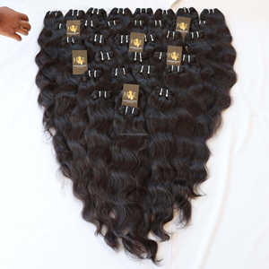 Cabello humano Natural Remy 100% sin procesar, pelo Natural virgen indio peruano de doble trama de visón, tejido de alta calidad - Product Image 1