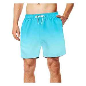 Shorts de plage pour hommes de qualité supérieure, décontractés, à cordon de serrage, taille mi-haute, en toile tricotée unie, séchage rapide, légers - Product Image 6