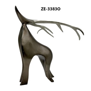 Figurine de cerf en bronze moderne, sculpture abstraite d'animal, décoration d'intérieur, pièce d'art, artisanat de fonderie, ornement en métal - Product Image 2