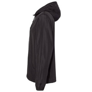 Men's <b>Black</b> Hooded <b>Windbreaker</b> Jacket Quick Dry Polyester Casual Spring Outerwear - Product Image 5