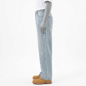 Jeans de Mezclilla para Hombre, Corte Recto, Cintura Alta, Estilo Casual, Lavado a la Piedra, para Primavera - Product Image 2