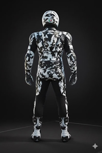 Combinaison de course AGV Phantom Arctic Camo en cuir respirant, taille plus, pour moto, avec logo sur le devant - Product Image 3