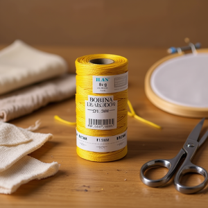 ด้ายเย็บผ้าอิลัน คอตตอน ทริด ขนาด 80 กรัม 1.5 มม. สีเหลือง - Product Image 2