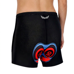 Shorts de cyclisme noirs pour hommes avec rembourrage en gel 9D, évacuation de l'humidité, style ajusté - Product Image 6