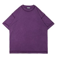 T-shirt vintage personnalisé pour homme, 100 % coton, coupe classique, streetwear, grandes tailles, grammage lourd