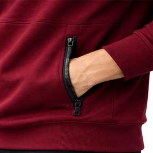 Sudadera con Capucha Lisa para Hombre, Informal, de Forro Polar, con Bolsillo Tipo Canguro, para Invierno, Gruesa, 360 g, 100% Algodón, Talla Grande - Product Image 5