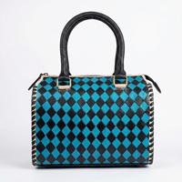 100% Echtes Leder Kariertes Muster Luxus Sport Reise Mini Speedy Reisetaschen Hochwertige Weekender Vintage Wasserfeste Tragbare Taschen