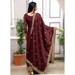 Tenue de soirée pour femmes de créateur Ensemble de costumes Sharara Séquence Brodée Travail - Product Image 6