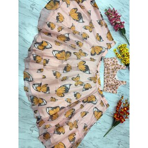 Magnifique Lehenga Choli à imprimé floral pour les occasions spéciales, taille 2XL - Product Image 1