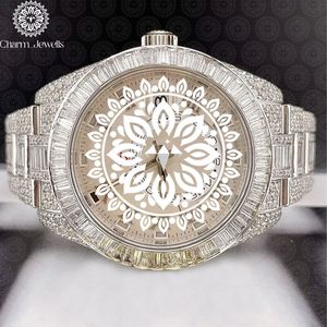 Charm Jewells Stainless Steel Diamond <b>Watch</b> Tonneau Analog Dial Sapphire Crystal Luxury Fashion Unisex Butterfly Clasp - Product Image 1