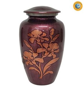 Linea Exports Inc Cremation Urn Black Adult <b>Memorial</b> <b>Vase</b> With Palm Tree And Sunset Design Customizable Artistic Pattern - Product Image 6