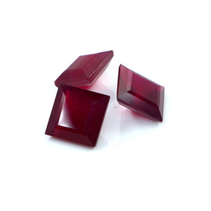 Rubis naturels de Bangkok, carrés calibrés de 9 mm, pierres précieuses de rubis naturelles facettées, prêtes à l'emploi pour la fabrication de bijoux - Product Image 4