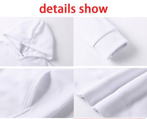 Products New Arrivals <b>Men</b> Autumn Winter Hooded Hoodie Street <b>Long</b> <b>Sleeve</b> Loose Solid Color Casual <b>Tops</b> White Hoodies <b>Men</b> - Product Image 6