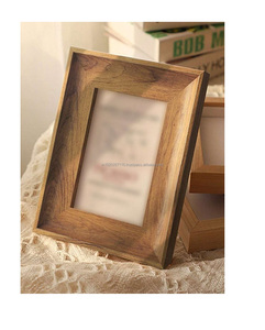 Carved wooden <b>photo</b> <b>frame</b> for traditional decor wall shelf display ethnic artistic style <b>gift</b> wedding anniversary birthday - Product Image 3