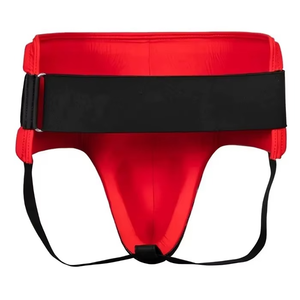 Protège-entrejambe en néoprène pour homme, rouge et noir, fermeture auto-agrippante, équipement de protection sportive réglable pour adultes CARE MASTER - Product Image 2