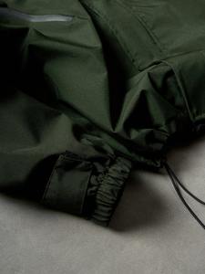 Mens Custom Logo Water Resistant Nylon Hoodies Tracksuit LOW MOQ Stand Collar Zip Jacket Adjustable Pants Outdoor Supplier - Product Image 5