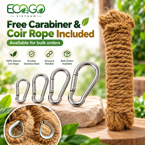 Natural Brown Coco <b>Net</b> Anti-UV Shade Sail Rectangle Woven Coconut Fiber Garden Attachable Points Metal Hanger - Product Image 2