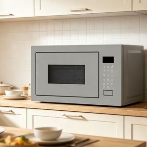 Four à <span class=keywords><strong>micro</strong></span>-ondes encastrable <span class=keywords><strong>gris</strong></span> moderne 27L avec commande tactile, fonction <span class=keywords><strong>grill</strong></span> et dégivrage pour cuisine de luxe - Product Image 4