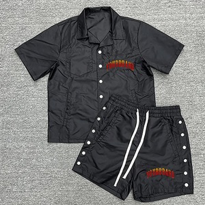 2026 Trending Custom Mens Clothing Windbreaker Tracksuit Short Set Zipper Jacket <b>Jogger</b> with All Size Option Made of <b>Polyester</b> - Product Image 3