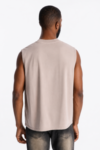Customized High Quality Sleeveless T-<b>shirt</b> Custom Logo Printed Premium 100% Organic Cotton Men's <b>shirts</b> OEM Casual Streetwear - Product Image 5