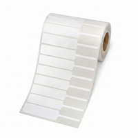 Gulungan Label Poliester Putih Mengkilap Label Stiker PP Label Pita Transfer Termal Poliester Label Barcode BOPP