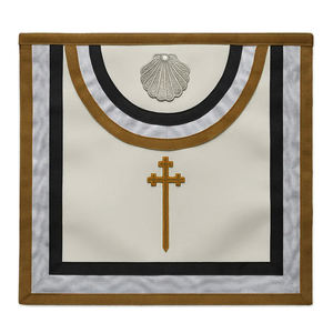 Tablier traditionnel de maître maçon de Loge Bleue, tablier de maître ancien maçon brodé à la main, tablier de compagnon de la Franc-Maçonnerie de l'Arche Royale avec bordure dorée - Product Image 1