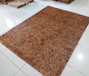 Tapis de bain antidérapant en teck 100 % original, fait main, de qualité supérieure, écologique, motif géométrique, pour salon et chambre à coucher – Offre Spéciale - Product Image 6