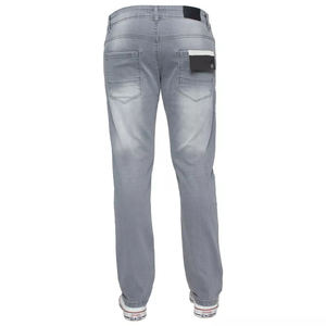 Pantalon en denim brut de haute qualité, coupe droite, confectionné en tissu de coton durable, effet délavé élégant et coutures renforcées. - Product Image 5