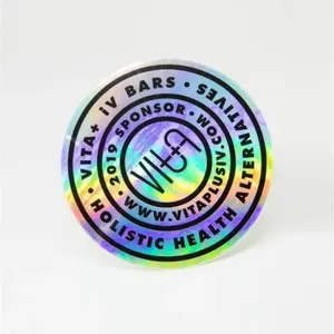 Etiquetas Adhesivas Holográficas Personalizadas, Resistentes al Agua, de Vinilo Arcoíris, con Logotipo, Troqueladas, Iridiscentes, para Empaque de Cosméticos - Product Image 4
