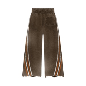 Survêtement marron délavé à l'acide, avec motif graphique personnalisé, en molleton de coton ring-spun 340 GSM, pour un look tendance - Product Image 6