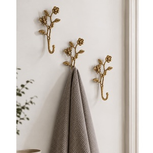 Crochets muraux vintage en métal, porte-manteau décoratif en fonte pour salle de bain et entrée, support de fixation - Product Image 6