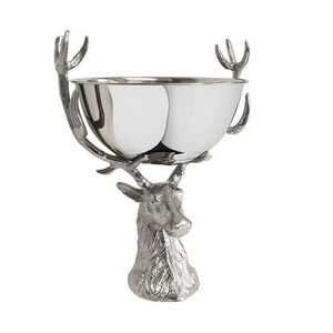 Most Running Handmade Metal Deer Head Serving Bowl Polished Finish Vintage Design Party Food Dish - Product Image 1