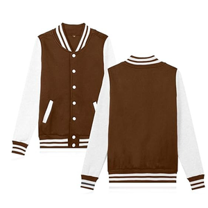 เสื้อแจ็คเก็ตวาร์ซิตี้แบบกำหนดเอง ปักโลโก้ คุณภาพสูง ทำจากผ้าขนสัตว์และหนัง แจ็คเก็ตเบสบอล - Product Image 2