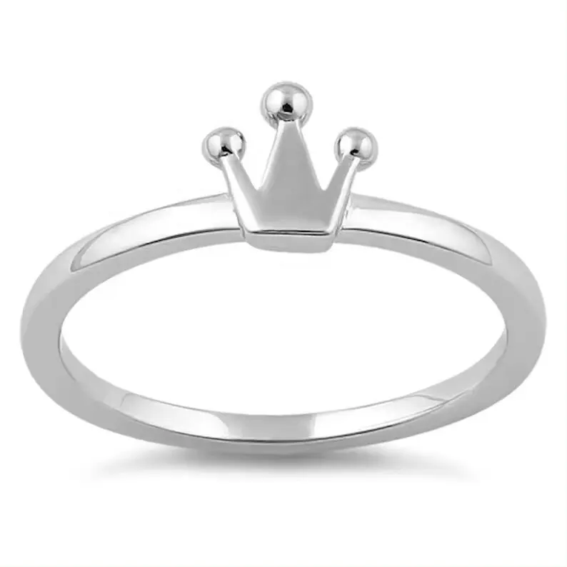 Новый дизайн, кольца в форме королевской короны, 925 стерлингового серебра, Королевская корона ручной работы, серебряное простое кольцо, позолоченные кольца на палец 18 карат