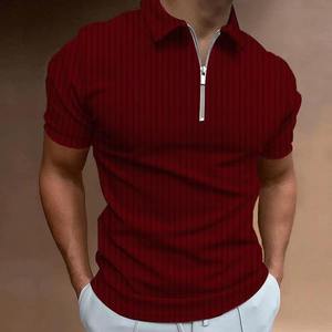 Camiseta Polo de Alta Calidad para Hombre, Corte Ajustado, Informal, con Logotipo Personalizado, Estampado Sólido, Moda Veraniega - Product Image 1