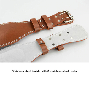 Ceinture de musculation OEM en cuir véritable, réglable, légère et durable, pour soulevés de terre, squats, soutien du dos et entraînement de force en salle de sport - Product Image 4