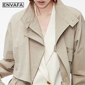 Manteau long matelassé imperméable personnalisé avec cordon de serrage à la taille pour femme, toutes saisons, élégant et décontracté, vente en gros - Product Image 4