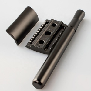 Maquinilla de Afeitar de Seguridad Reutilizable para Hombre, de Acero Inoxidable, de Doble Filo, Manual, para Recortar la Barba y Eliminar el Vello Facial - Product Image 6