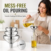 Entonnoir à huile épaissi de grand diamètre, passoire à huile de cuisine domestique, verseur universel, outils d'entonnoir de séparation